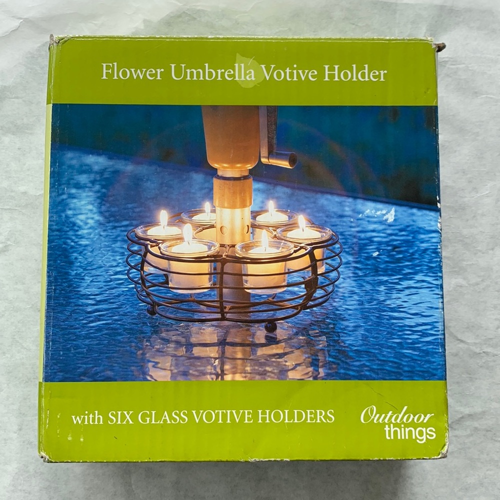 Flower umbrella Votive candle holder brand new inbox
